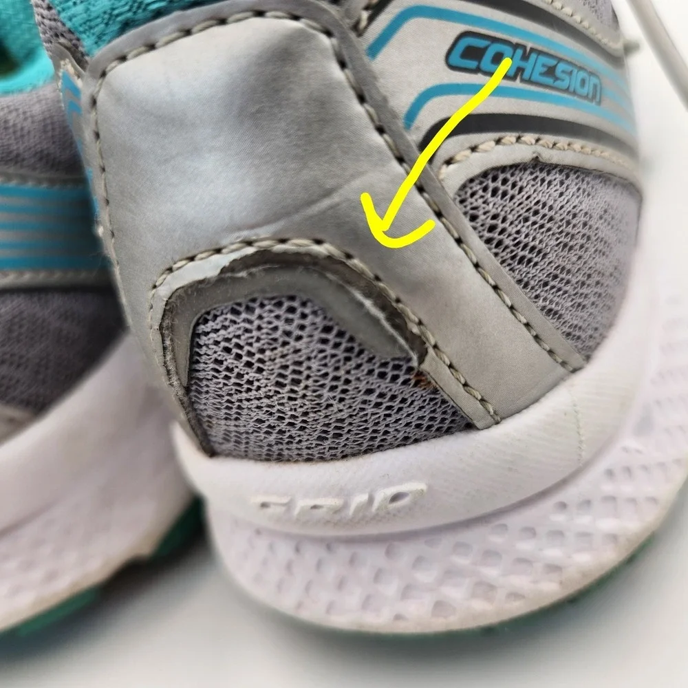 Saucony‎ Grid Cohesion 10 S15333-1 Sneakers Womens US 8 Gray Teal Running Shoes